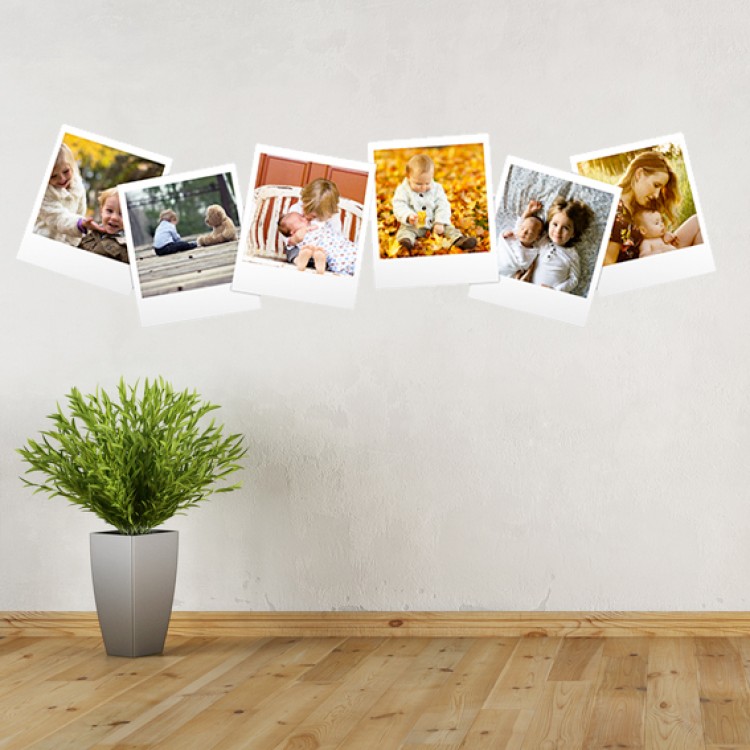 Vinyl Wall Art - Add Your Photos - Polaroids